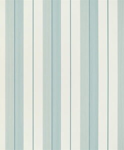 Aiden Stripe Wallpaper in Teal Blue