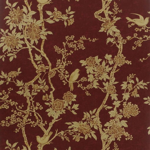 Ralph Lauren Marlowe Floral Wallpaper in Garnet