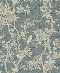 Marlowe Floral Wallpaper in Slate
