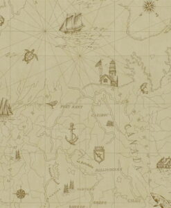 Searsport Map in Parchment by Ralph Lauren