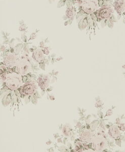 Wainscott Floral Wallpaper by Ralph Lauren in Antique Rose