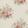 Wainscott Floral Wallpaper in Red and Cream