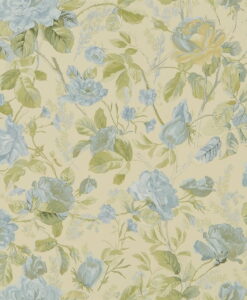 Marston Gate Floral Wallpaper in Blue