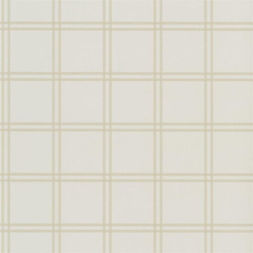 Shipley Windowpane Wallpaper in Cream by Ralph Lauren