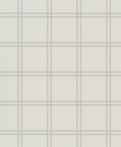 Shipley Windowpane Wallpaper in Light Grey by Ralph Lauren