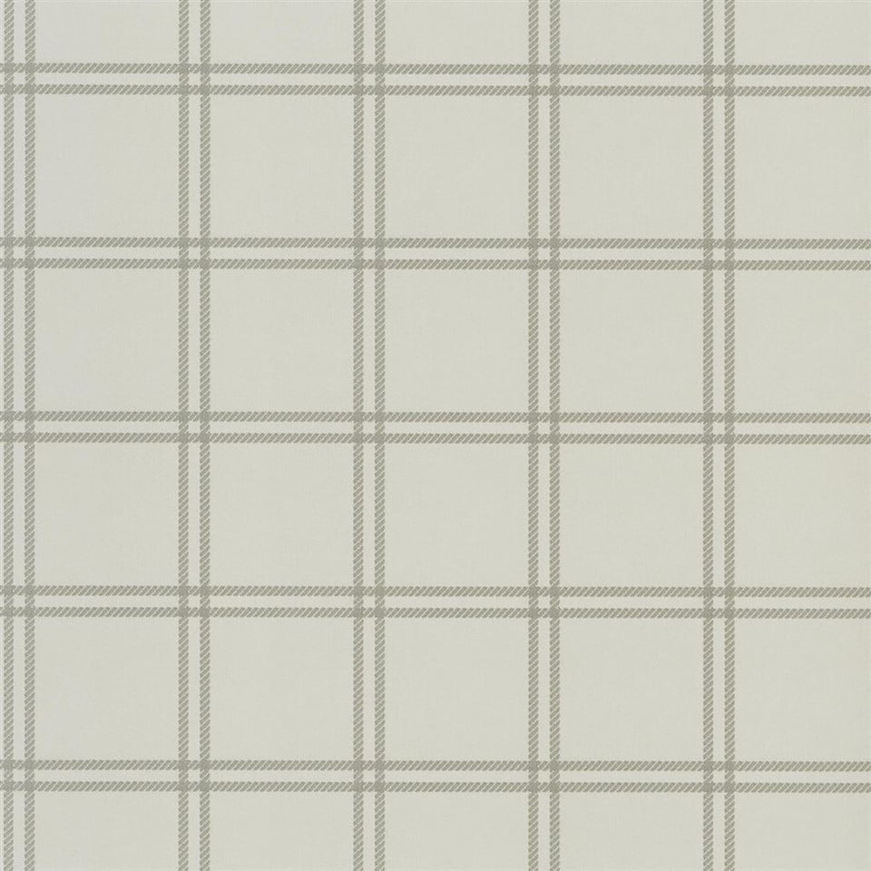 Shipley Windowpane Wallpaper in Stone