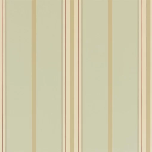 Marden Stripe Wallpaper in Linen and Sage by Ralph Lauren