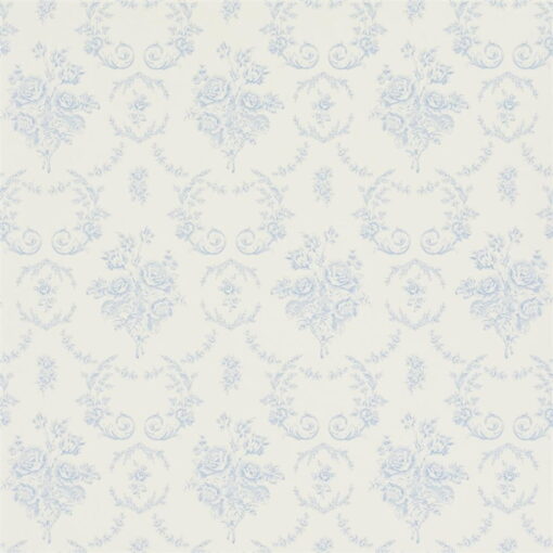 Saratoga Toile Wallpaper in Bluebell