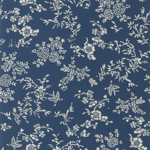 Teabowl Calico Wallpaper in Indigo by Ralph Lauren