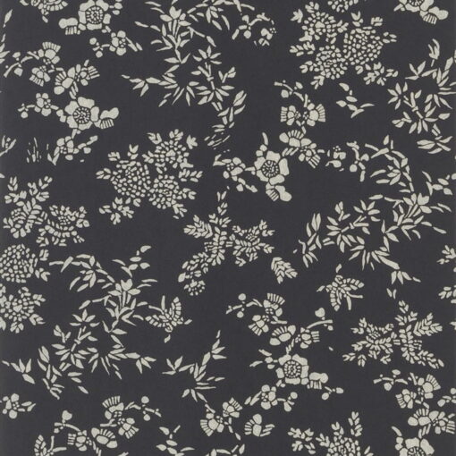 Teabowl Calico Wallpaper by Ralph Lauren in Black