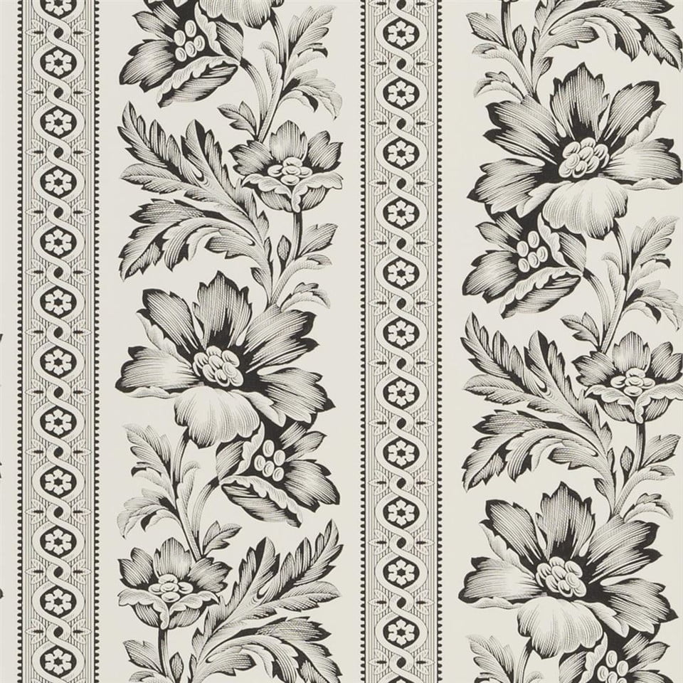 Gwinnet Toile Wallpaper in Black by Ralph Lauren