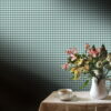 Jack Wallpaper by Lorenzo Castillo in Green with Gingham checks