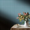 Jack Wallpaper by Lorenzo Castillo in Blue with Gingham checks