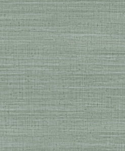 Ayllon Wallpaper by Lorenzo Castillo - Green Grasscloth Wallpaper