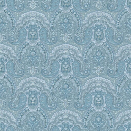 Crayford Paisley Wallpaper in Light Blue