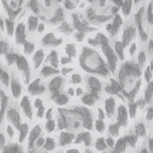 Felis Wallpaper in Silver by Clarke & Clarke