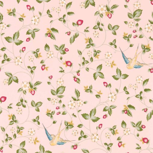 Wild Strawberry Wallpaper by Clarke & Clarke in Blush