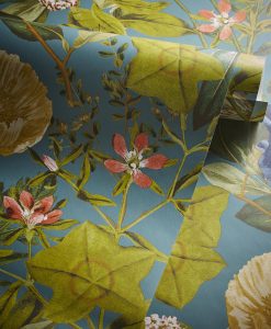 Passiflora Wallpaper in Chambray by Clarke & Clarke