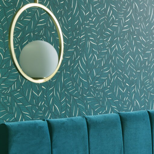 Selva Wallpaper in Emerald by Clarke & Clarke