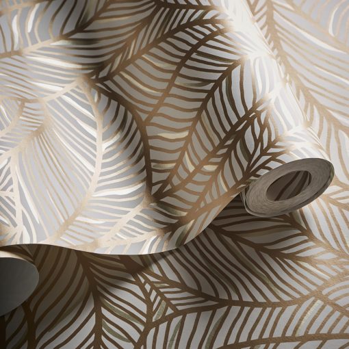 Selva Wallpaper in Bronze & Ivory by Clarke & Clarke