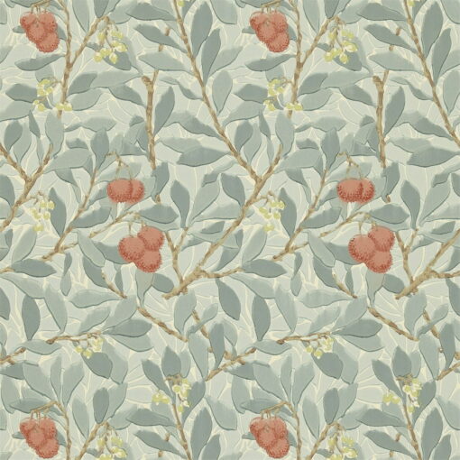 Arbutus Wallpaper in Blue and Pink