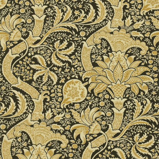 Indian Wallpaper by Morris & Co in Black and Gold