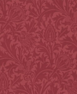 Thistle Wallpaper by Morris & Co in Red