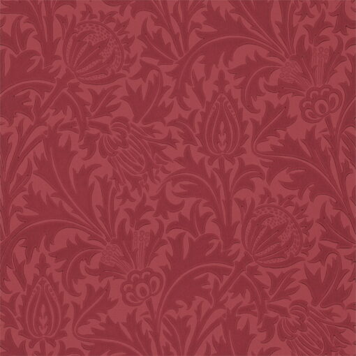 Thistle Wallpaper by Morris & Co in Red