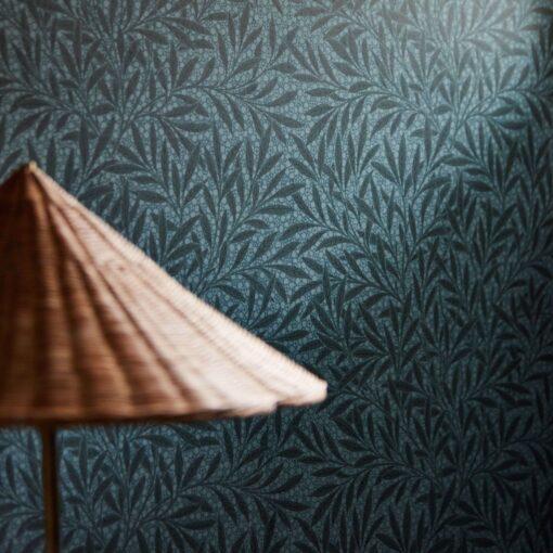 Emery's Willow Wallpaper by Morris & Co in Emery Blue