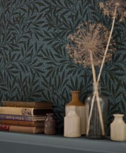Emery's Willow Wallpaper by Morris & Co in Emery Blue