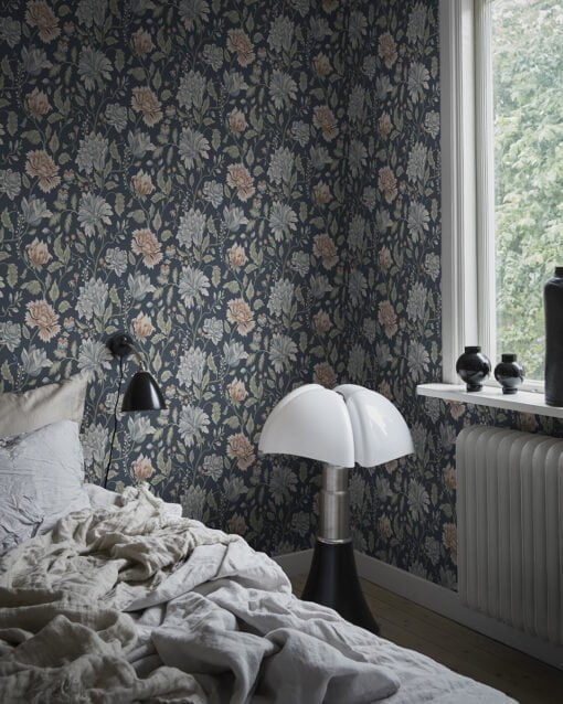 Anabelle Wallpaper by Sandberg in Classic Blue
