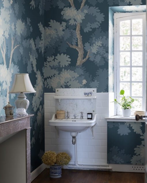 Raphael Wall Mural by Sandberg Wallpaper in Midnight Blue