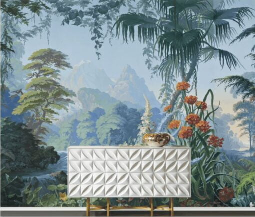 Jungle Tropical Pattern Wallpaper Mural
