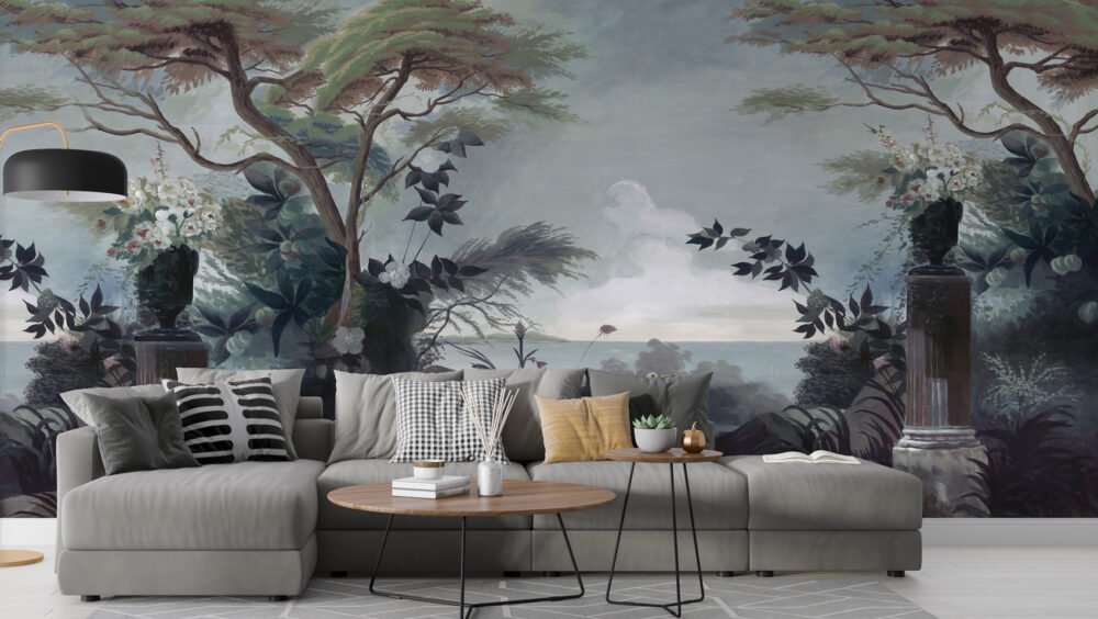 Seascape Flamingo Wallpaper Mural