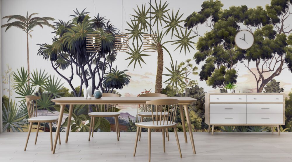 Tropical Tree Wall Wallpaper Mural