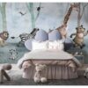 Wild Life Animals in a Forest Wallpaper Mural
