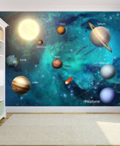 Blue Space Milky Way Wallpaper Mural