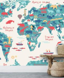 Popular Details Map Wallpaper Mural