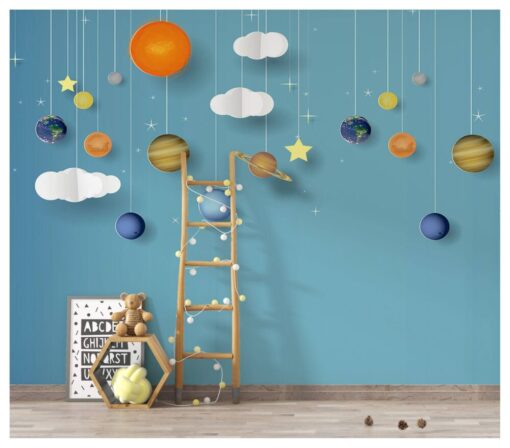 Stars Planets For Kids Wallpaper Mural