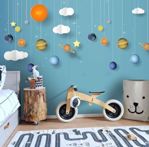 Stars Planets For Kids Wallpaper Mural