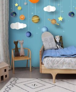 Stars Planets For Kids Wallpaper Mural