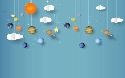 Stars Planets For Kids Wallpaper Mural