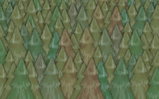 Pine Trees Patterned Wallpaper Mural