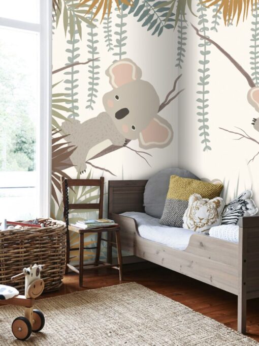 Cute Koala Kids Room Nursey Wallpaper Mural