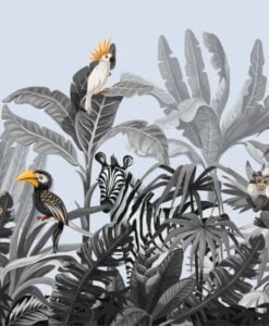 Wild Animals Tropical Forest Wallpaper Mural