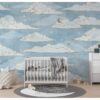 Cloudy and Stary Sky Wallpaper Mural