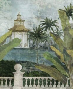 Oilpaint Tropical Landscaped Wallpaper Mural