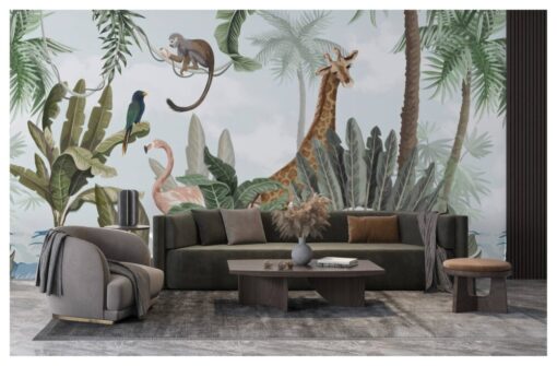 Amazon Forest And Animals Wallpaper Mural