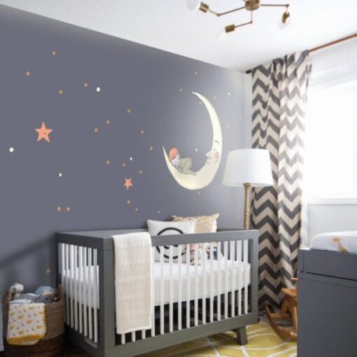 Little Kid Sleeping New Moon Wallpaper Mural