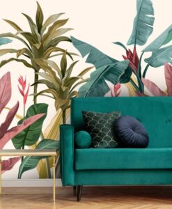 Elegant Colors Tropical Wallpaper Mural